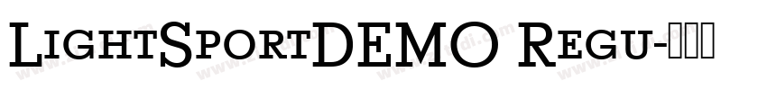 LightSportDEMO Regu字体转换